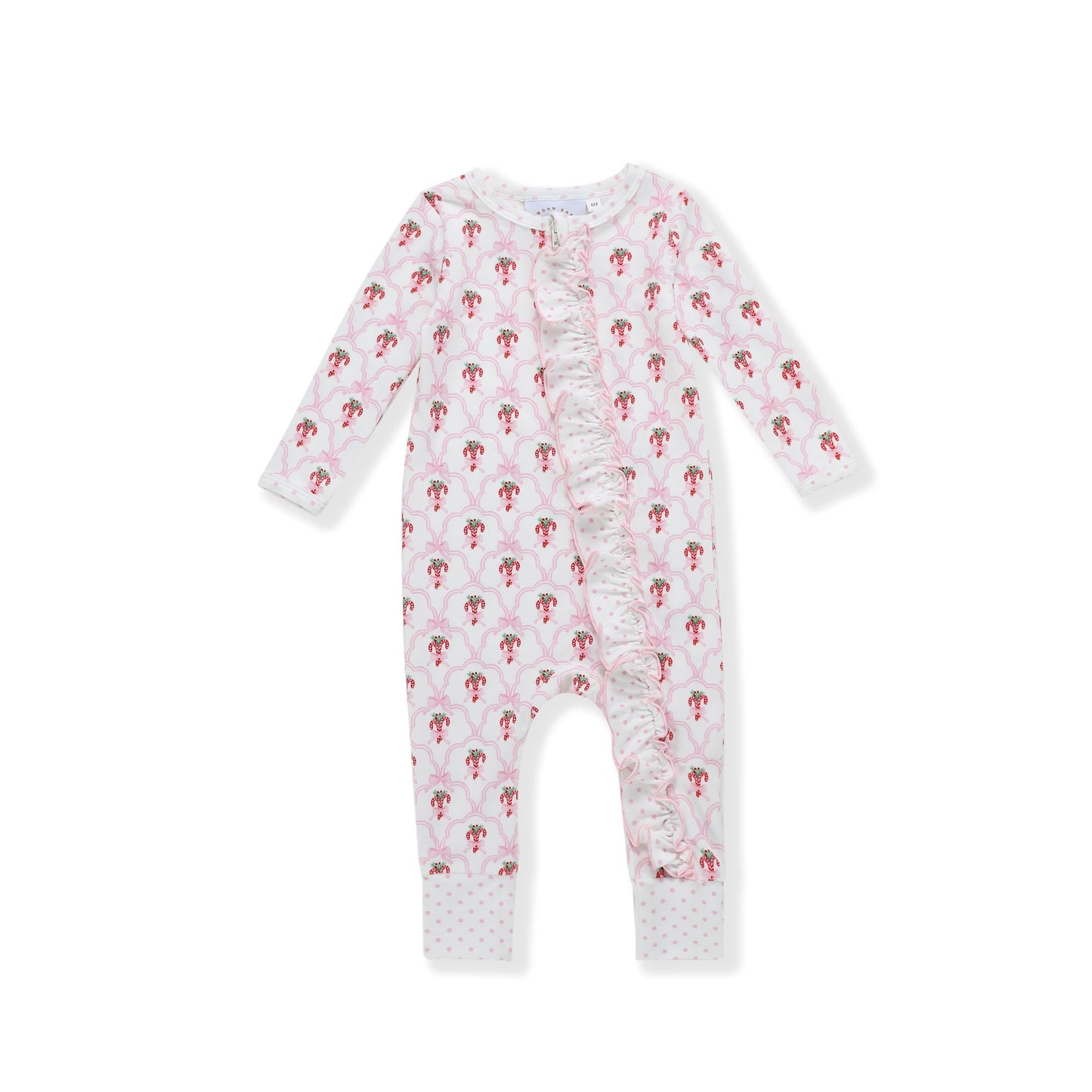 Candy Cane Zipper Romper