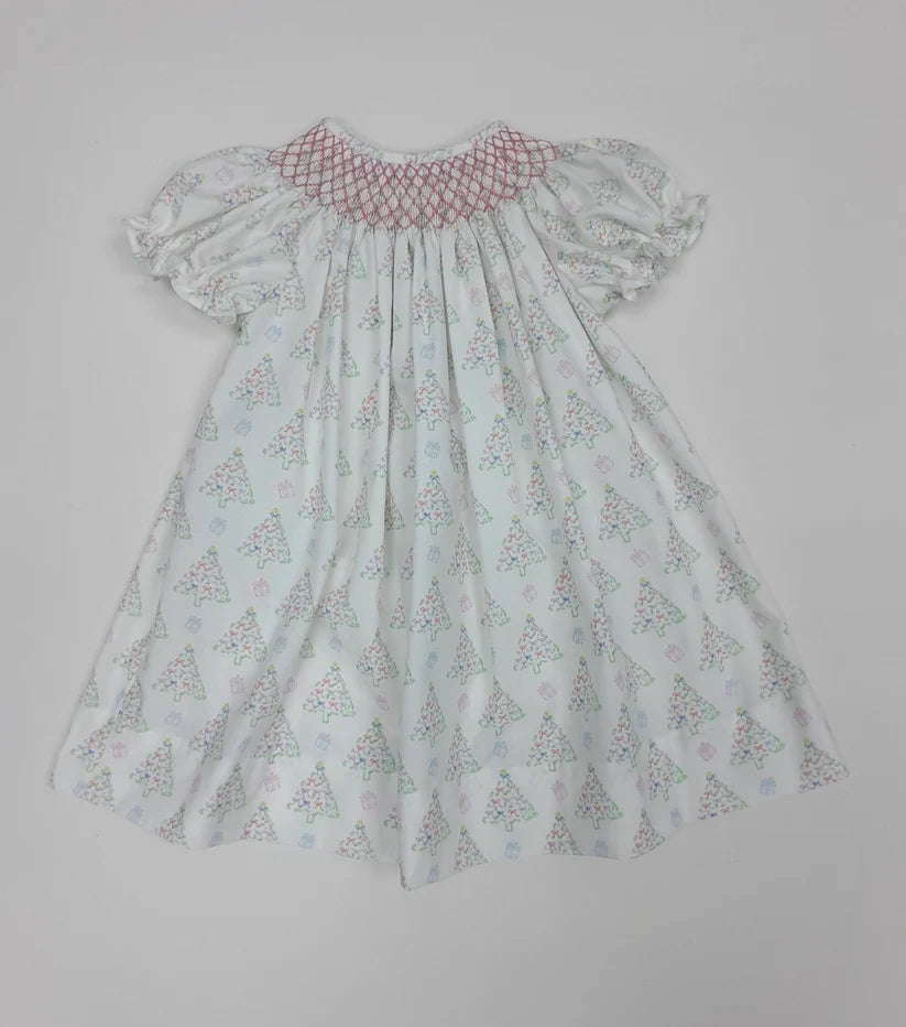 Christmas Pastel Smocked Dress