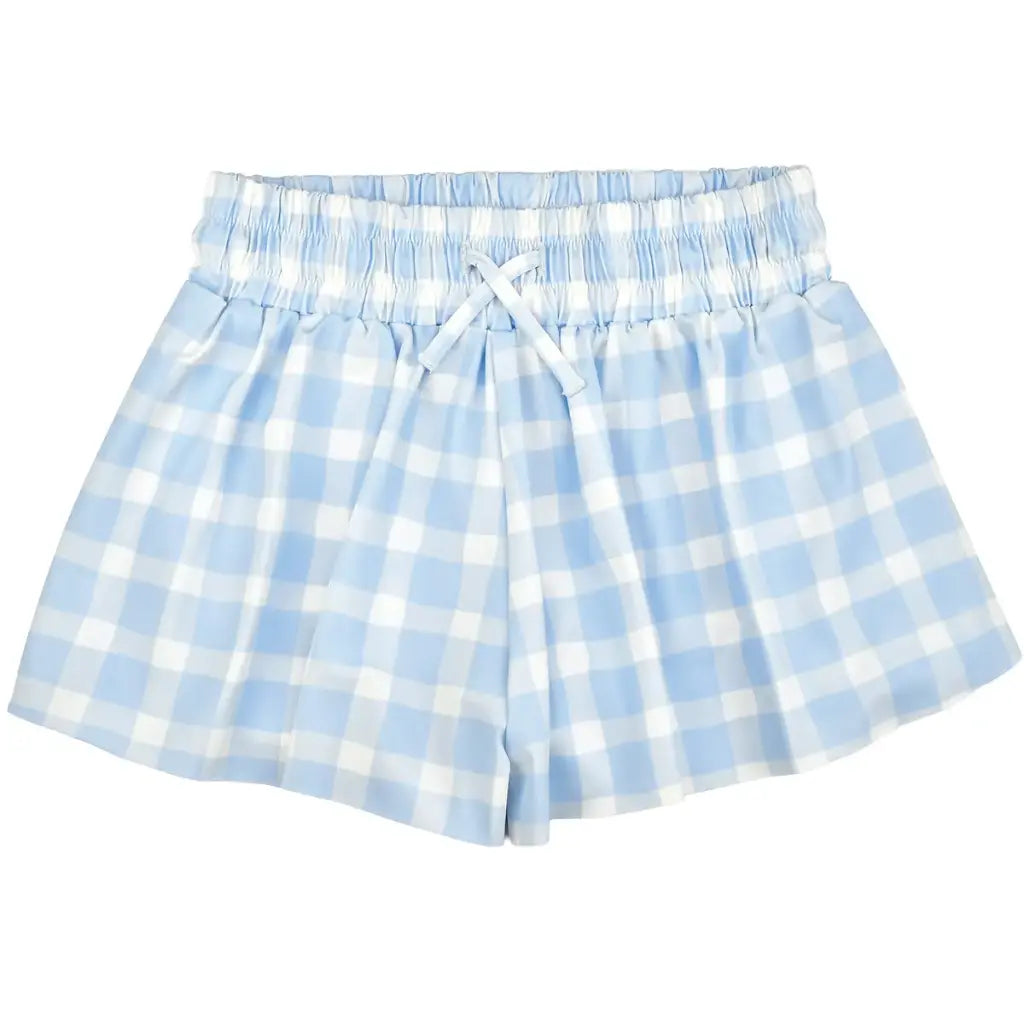 Blue Gingham Shorts