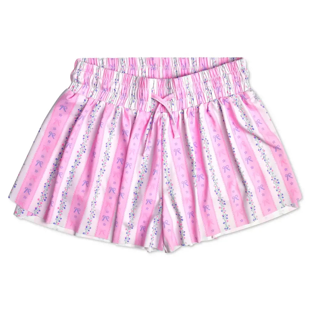 Floral Stripes Shorts