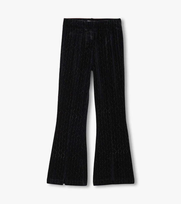Black Sparkle Wave Pants