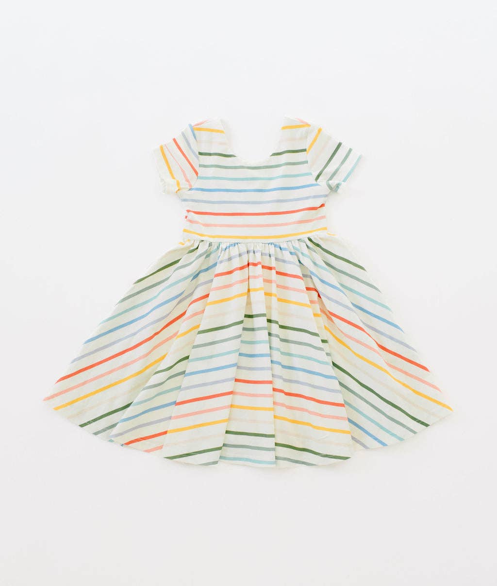Primary Stripe Twirl Dress
