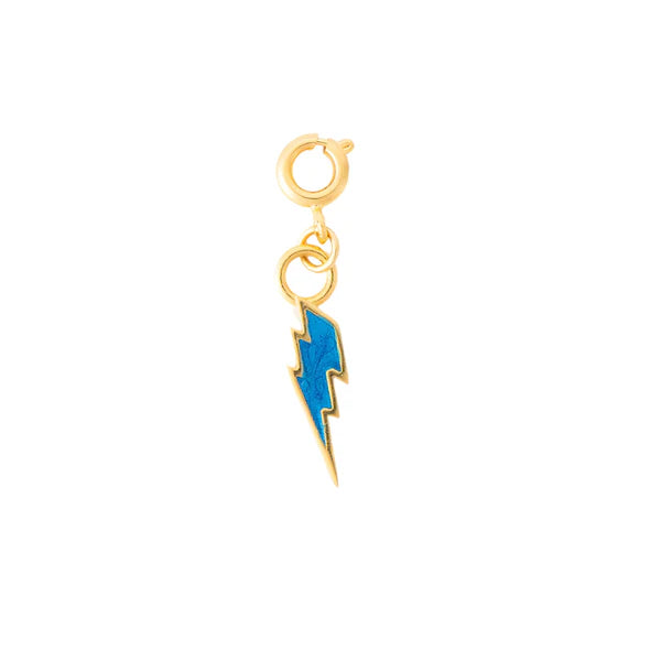 Blue Lighting Bolt Charm