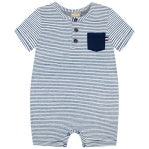 Blue Stripe Jersey Romper