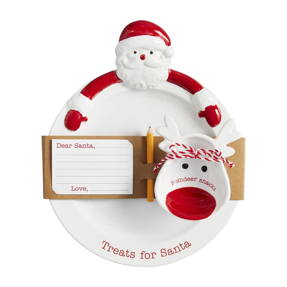 Santa Cookie Plate and Bowl Set