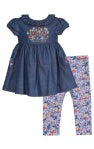 Embroidered Denim Set