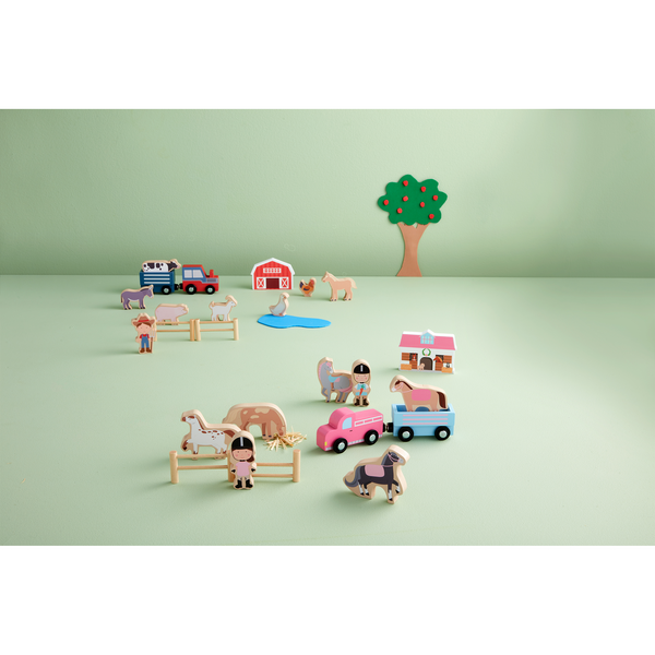 Horse Wood Toy Set
