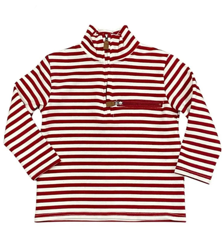 Kingston Maroon Stipe Pullover