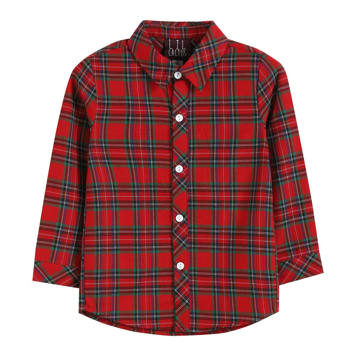 Red/Green Gingham Button-up