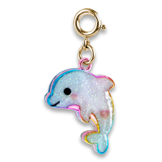 Glitter Tie-Dye Dolphin Charm