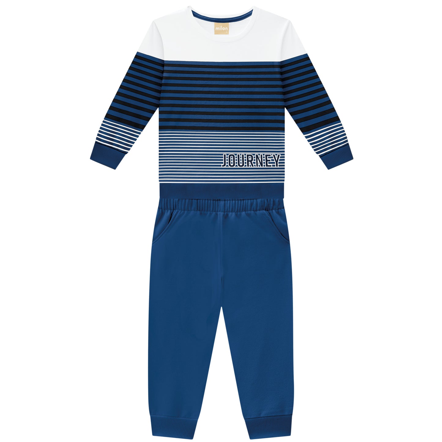 Blue Stripe Jogger Set