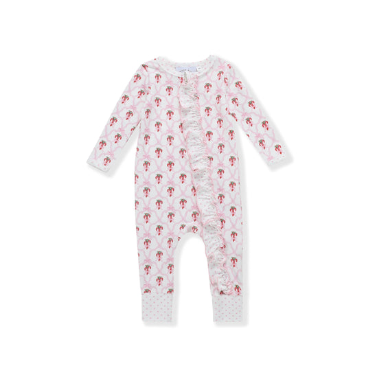 Candy Cane Zipper Romper