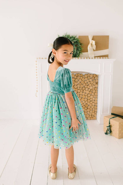 Diana Dress in Minty Confetti