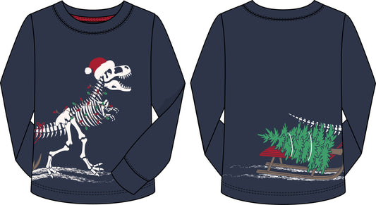 Dino Skeleton Christmas Shirt