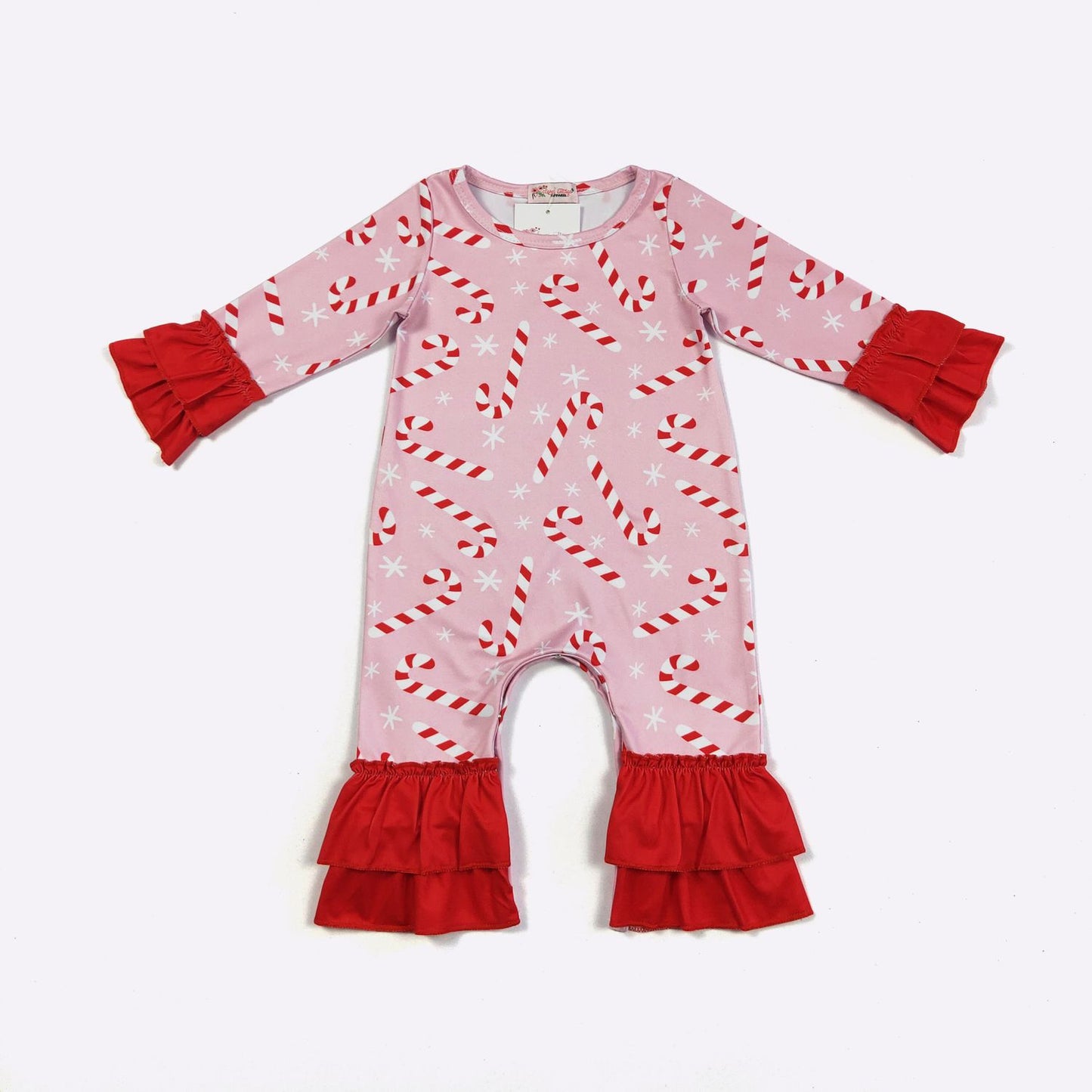 Candy Cane Claus Romper