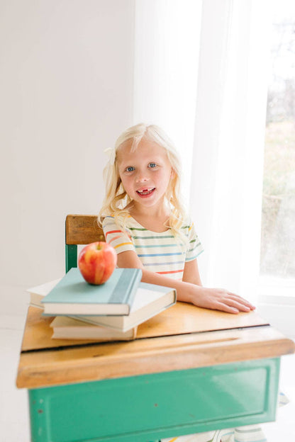 Primary Stripe Twirl Dress