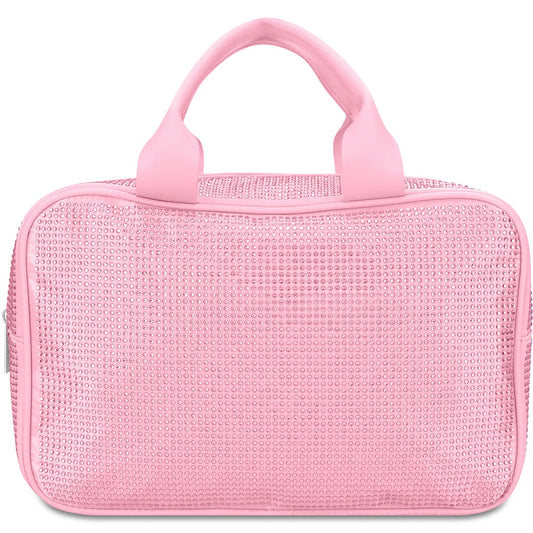 Pink Rhinestone Cosmetic Case