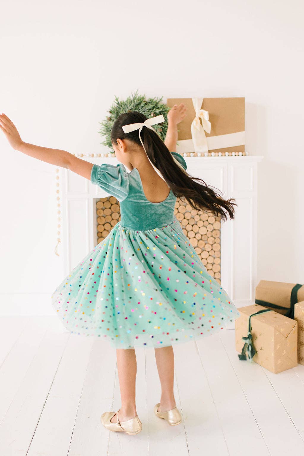 Diana Dress in Minty Confetti