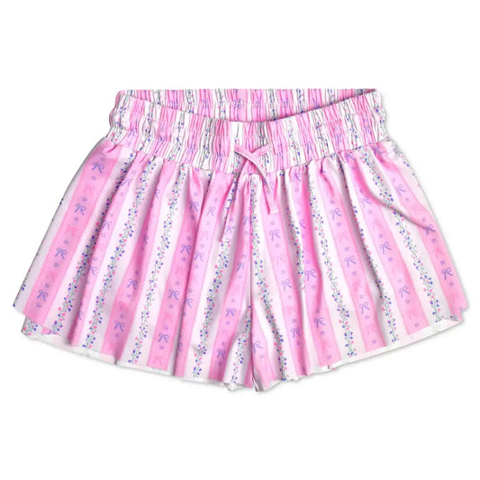 Floral Stripes Shorts