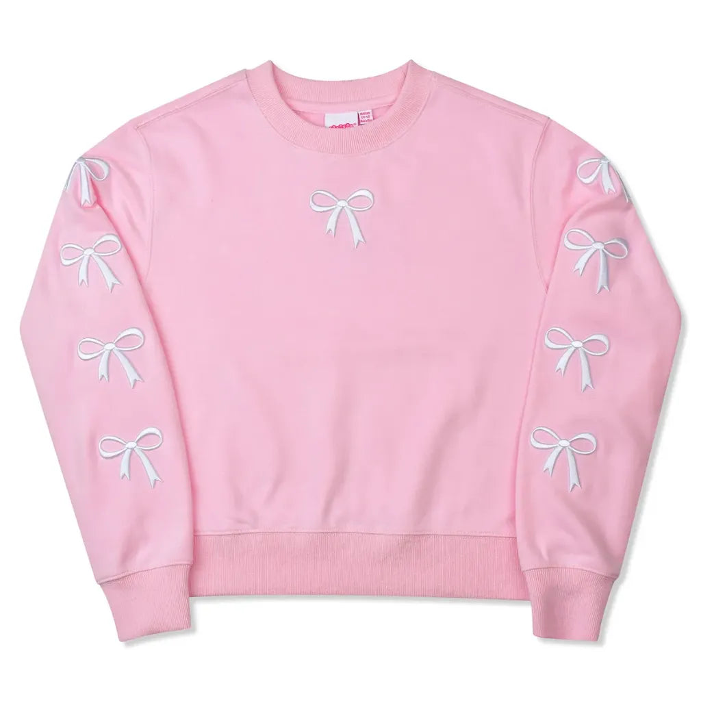Embroidered Bows Sweatshirt
