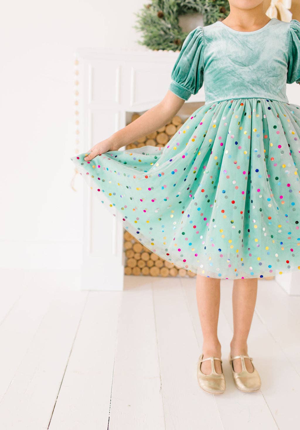 Diana Dress in Minty Confetti