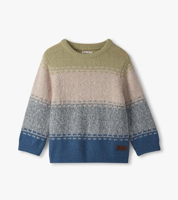 Blue Combo Crewneck Sweater