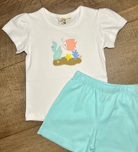 Seafoam Green Girl Shorts