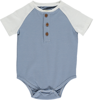 Blue and White Striped Onesie