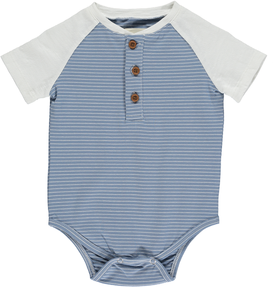 Blue and White Striped Onesie