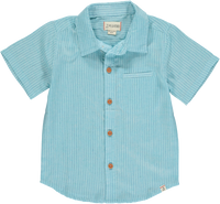 Aqua Blue Strip Woven Shirt