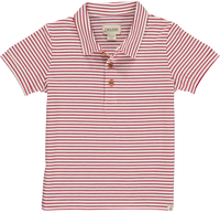 Red and White Striped Polo