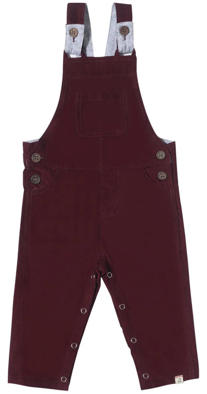 Burgundy Cord Overalls