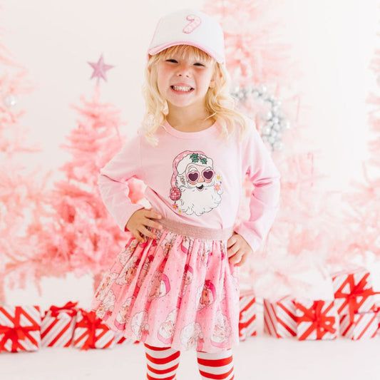Retro Santa Christmas Long Sleeve Shirt