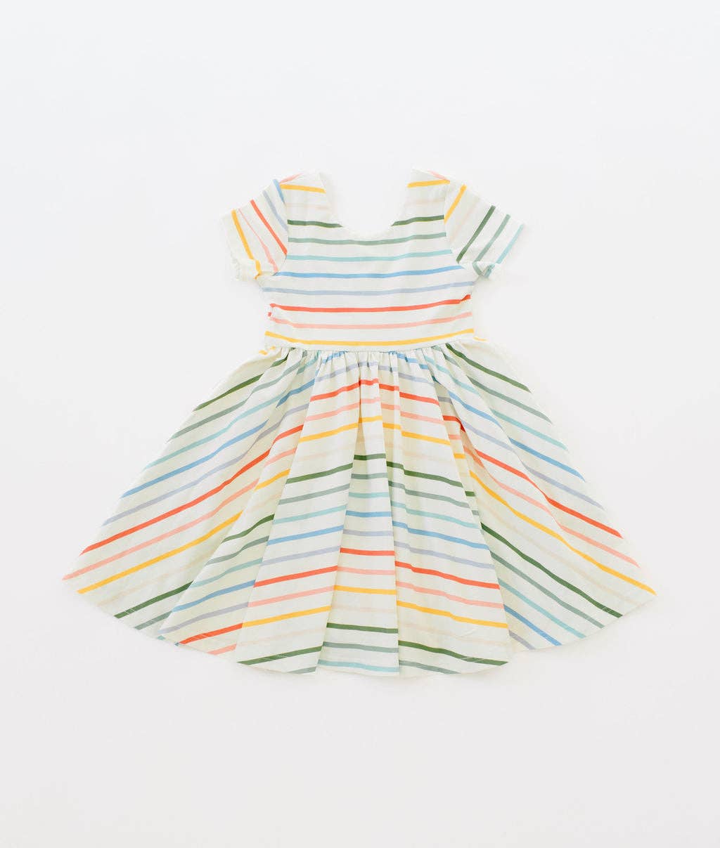 Primary Stripe Twirl Dress