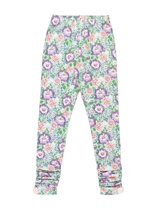 Alpine Floral Ruche Bow Legging