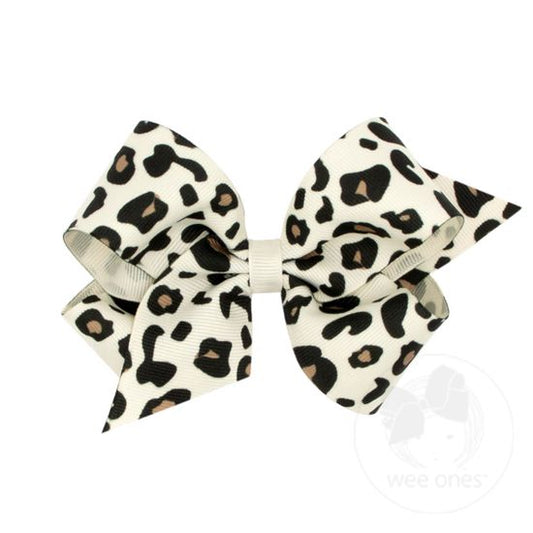 Leopard Medium Hair Bows