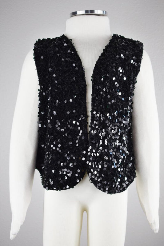 Black Sequin Vest