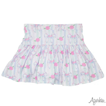Water Color bow Gathered Skort