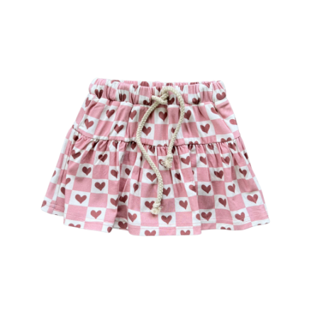 Checkered Hearts Skirt