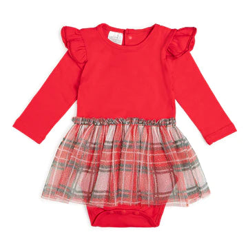 Christmas Plaid Tutu Bodysuit