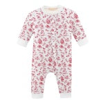 Christmas Toile Zipper Romper