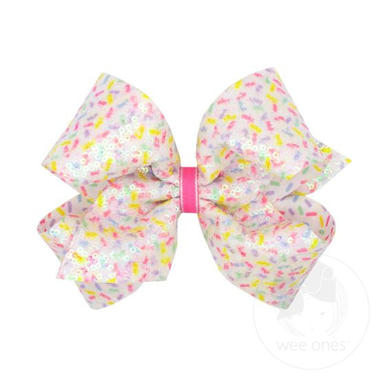 Confetti Sequin Hair Bows