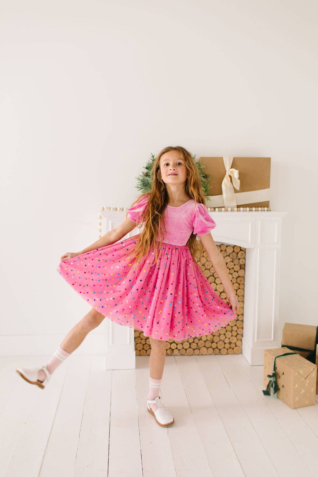 Diana Dress in Bubblegum Confetti