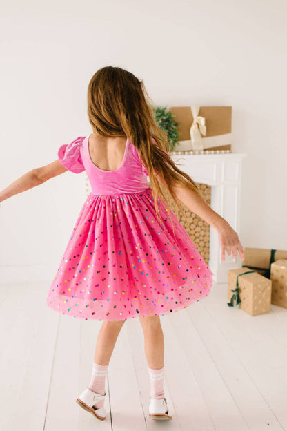 Diana Dress in Bubblegum Confetti