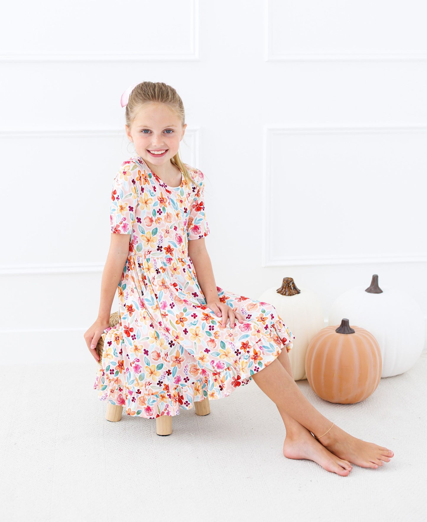 Fall Flowers Twirl Dress