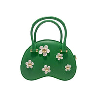 Kelly Green Floral Purse