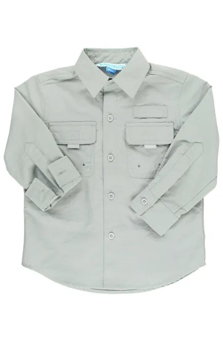 Harbor Gray Sun Protective Button Down