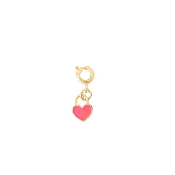 Hot Pink Heart Charm