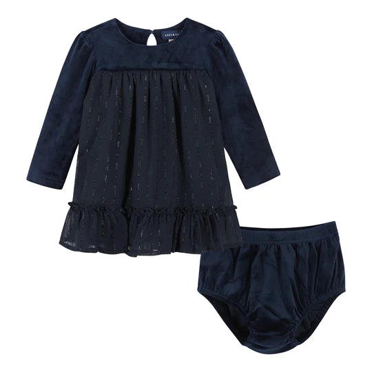 Navy Holiday Dress Set