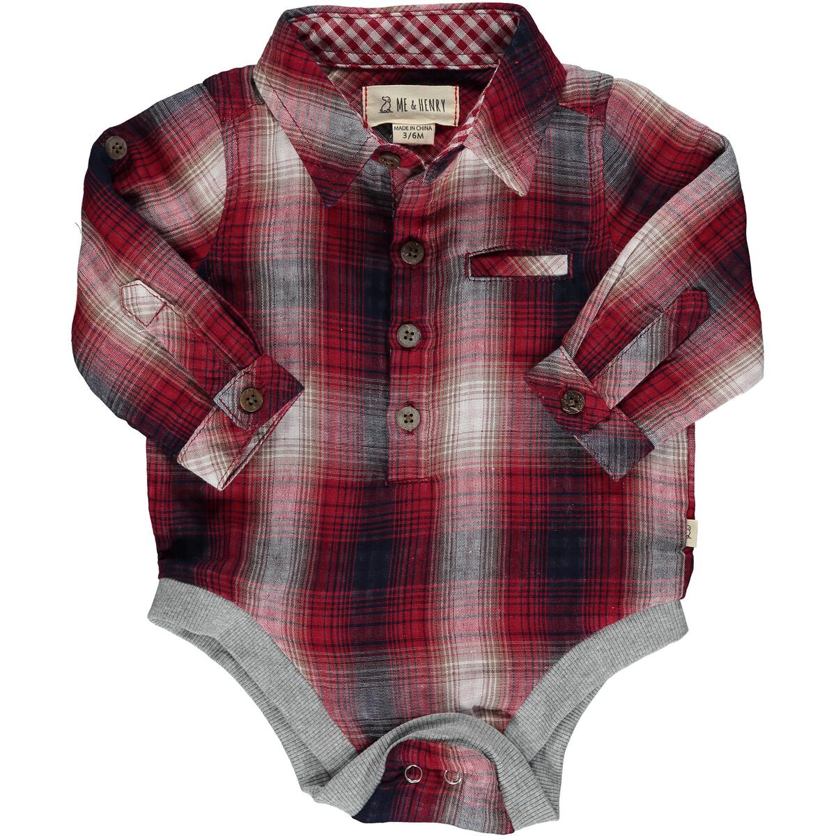 Jasper Red/Navy Onesie